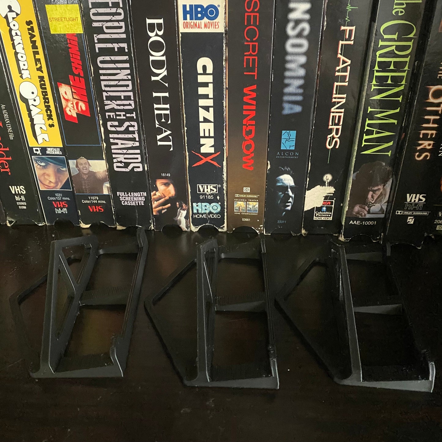VHS Video Tape Display Stand Holders For Cassette Tapes Movies Films Books (includes 3)
